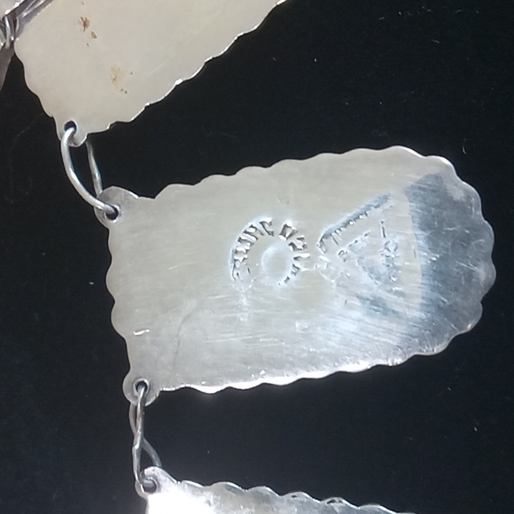 VINTAGE STERLING SILVER ABALONE MEXICAN STERLING SILVER NECKLACE - Picture 5 of 5